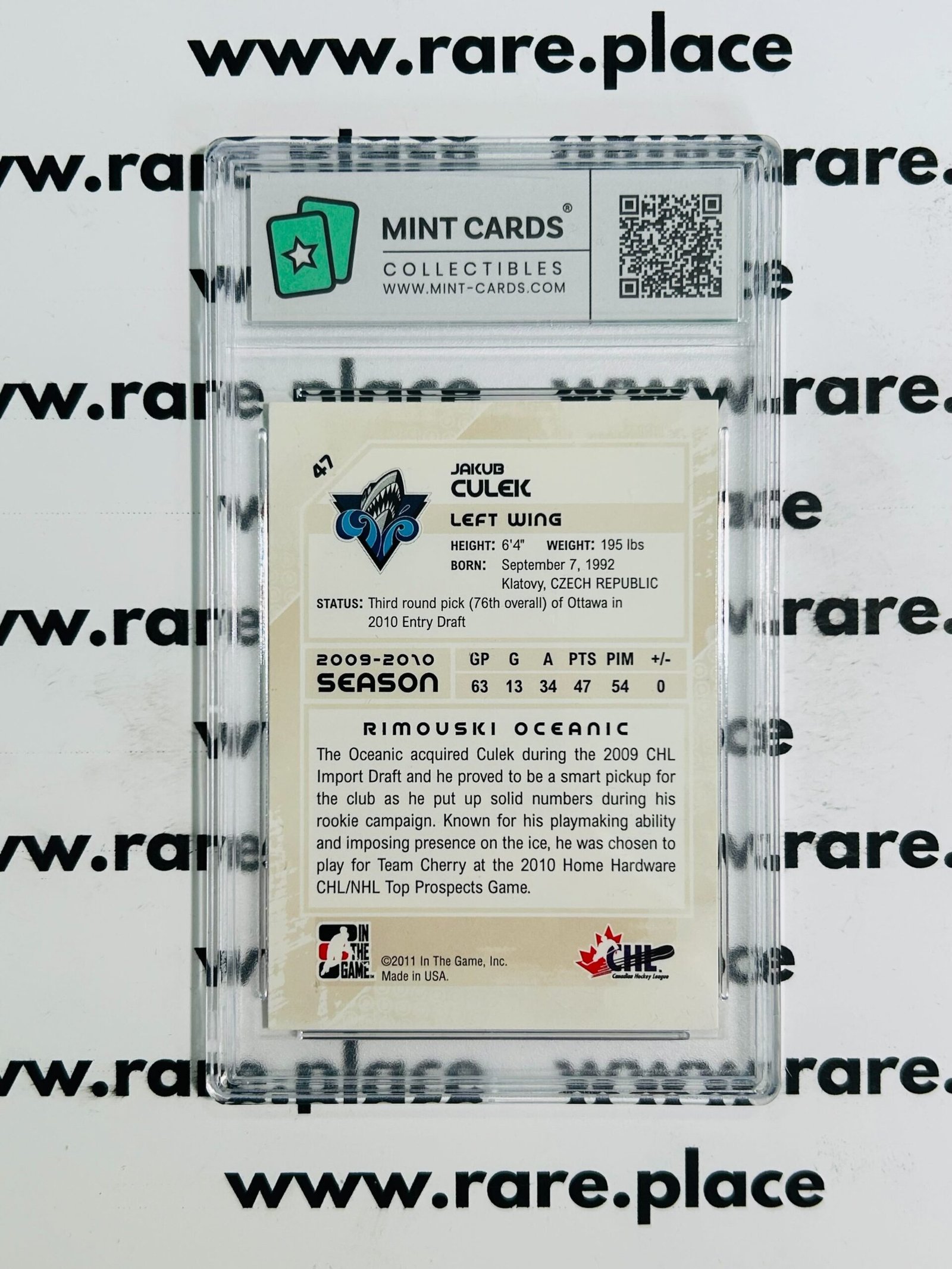 2011 Upper Deck - Auto Jakub Culek #47 Mint 9 - Image 2