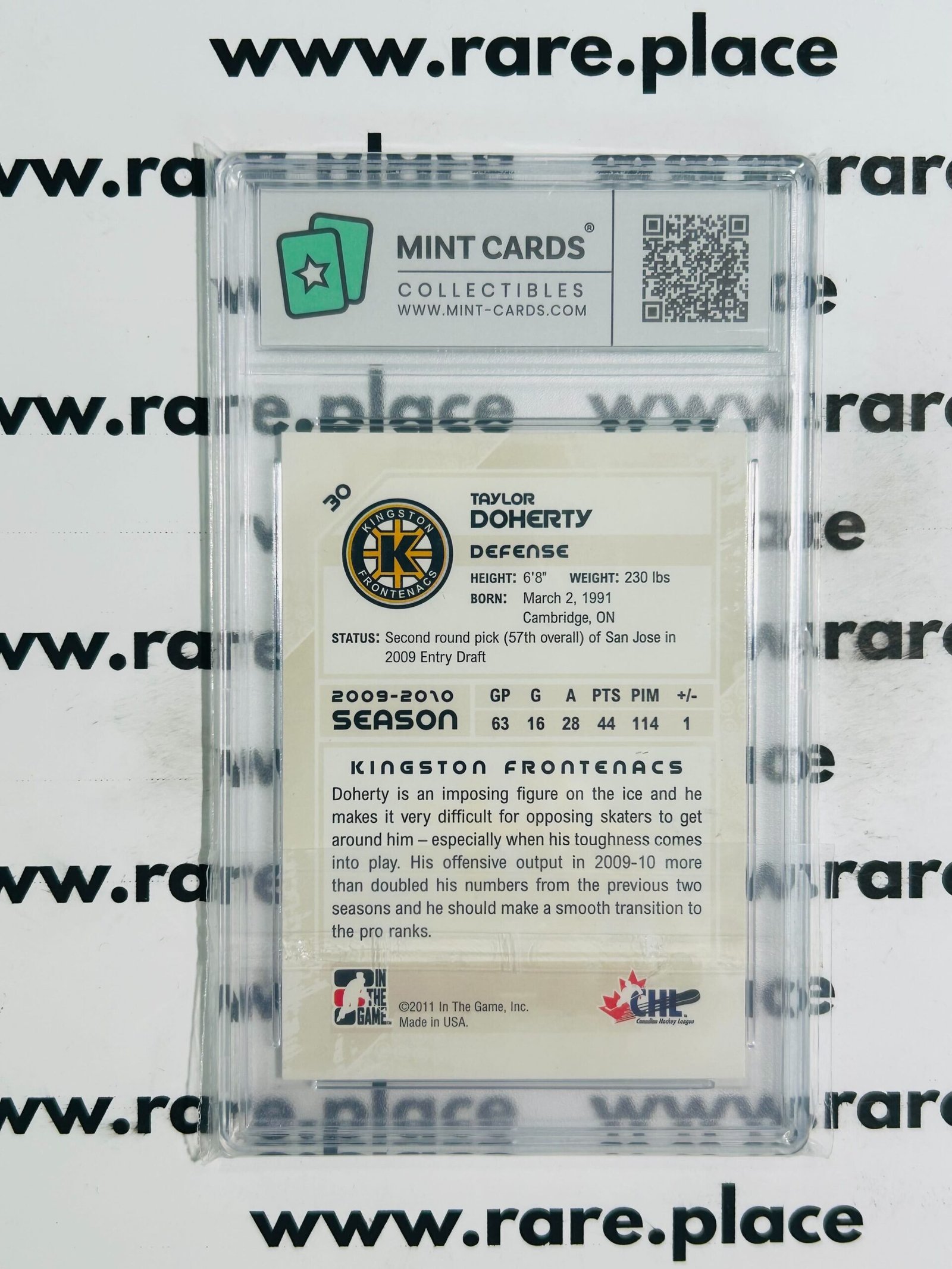 2011 Upper Deck - Auto Taylor Doherty #30 MINT 9 - Image 2