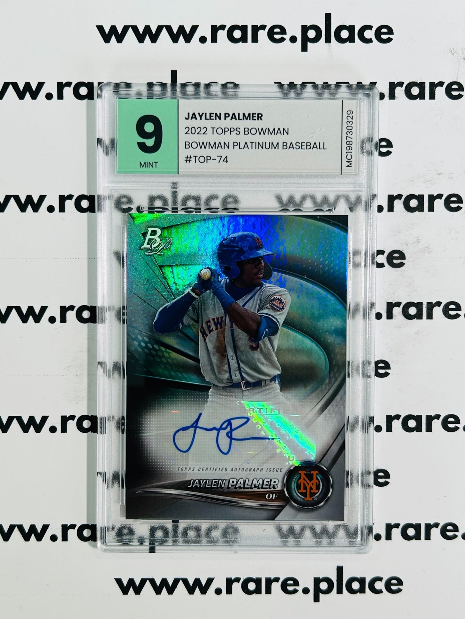 2022 Topps Bowman Jaylen Palmer Bowman Platinium Baseball #TOP-74 MINT 9