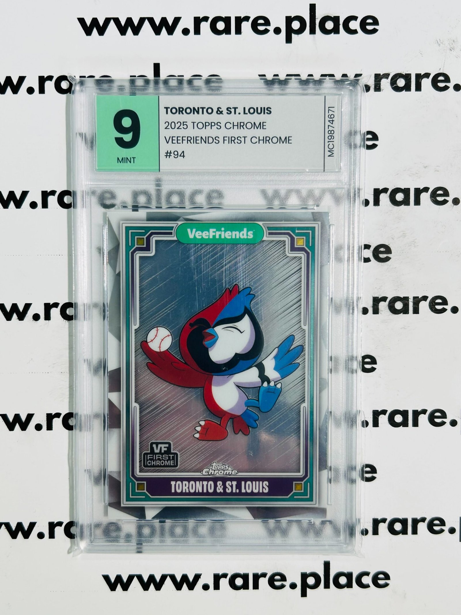 2025 Topps Chrome Toronto & St. Louis Veefriends First Chrome #94 MINT 9
