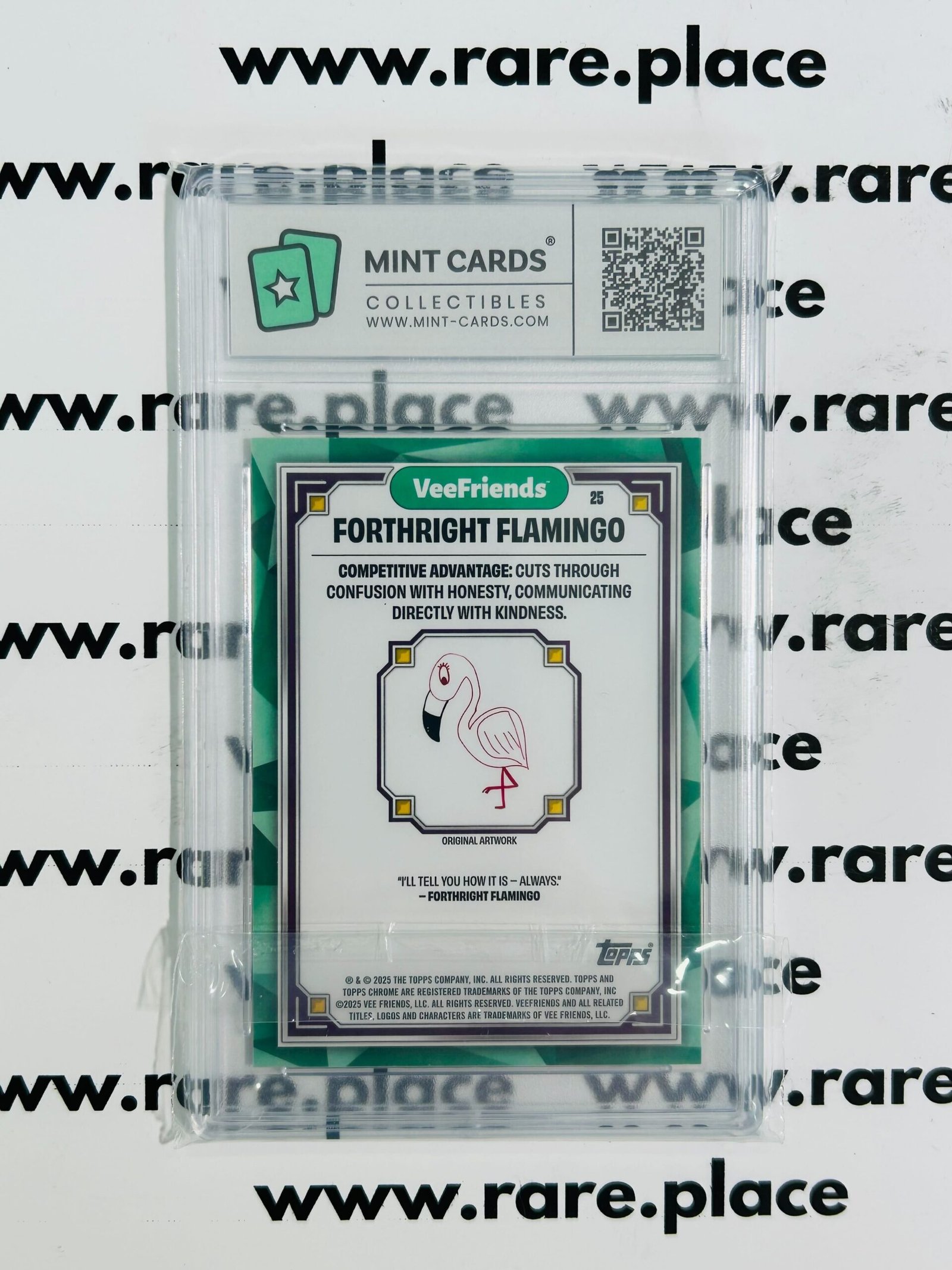 2025 Topps Chrome Forthright Flamingo Veefriends First Chrome #25 GEM MINT 10 - Image 2
