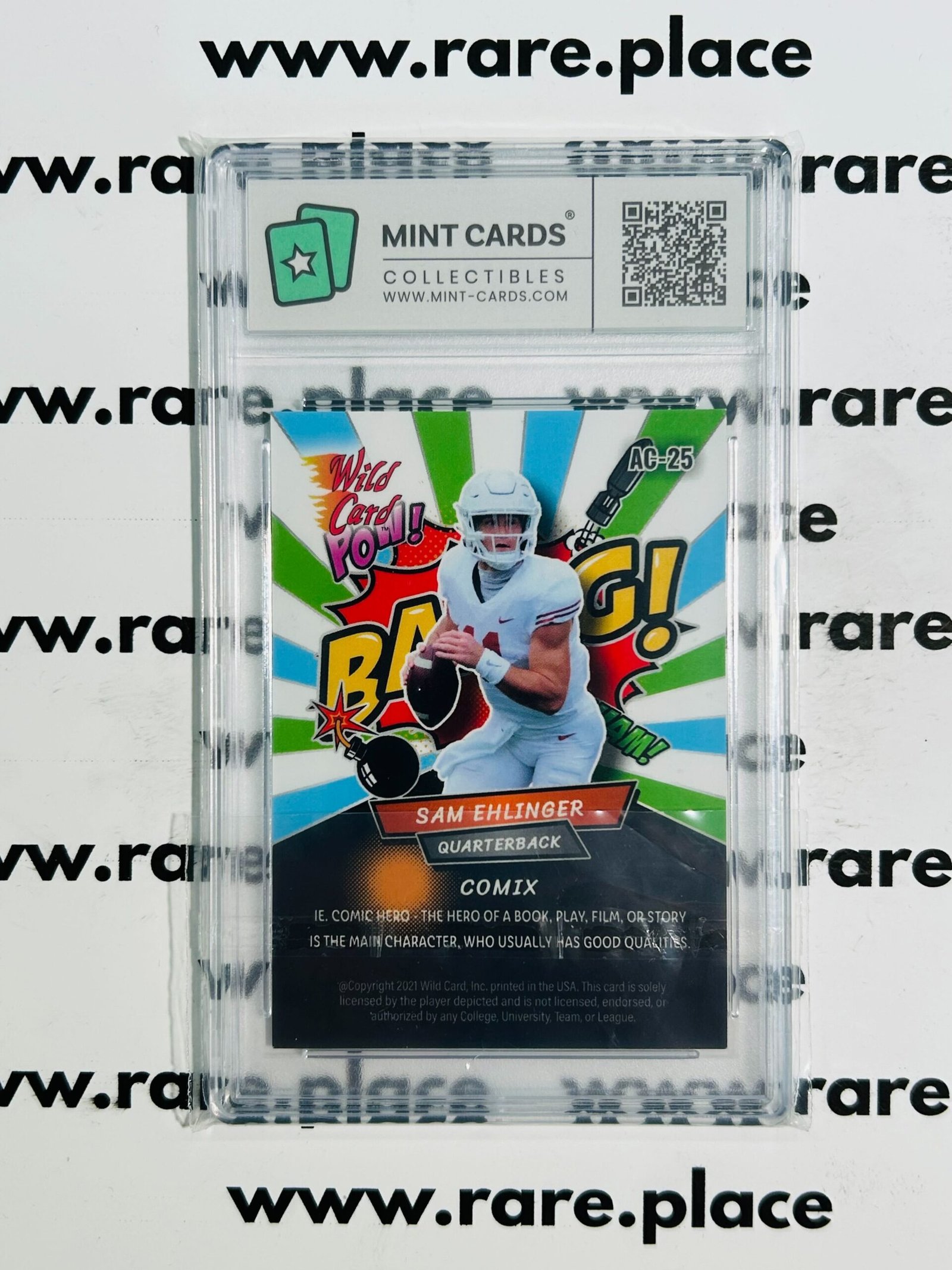 2021 Wild Card Alumination Sam Ehlinger Comix #AC-25 1/1 - Image 2