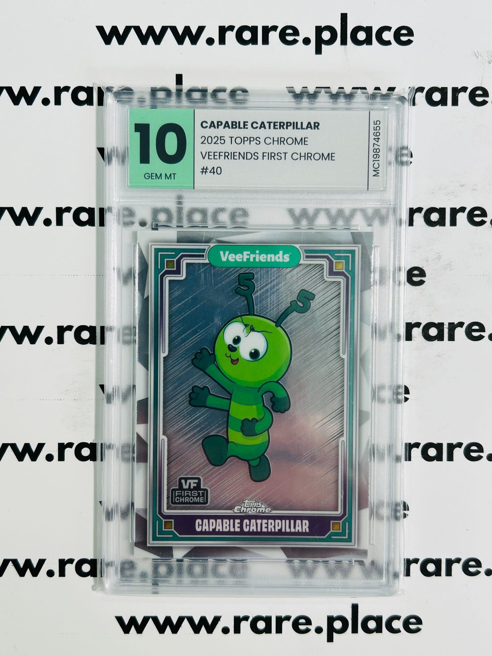 2025 Topps Chrome Capable Carterpillar Veefriends First Chrome #40 GEM MINT 10