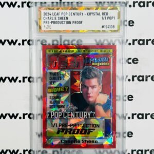 2024 Leaf Pop Century – Crystal Red Charlie Sheen Pre-Production Proof 1/1 SOC POP1