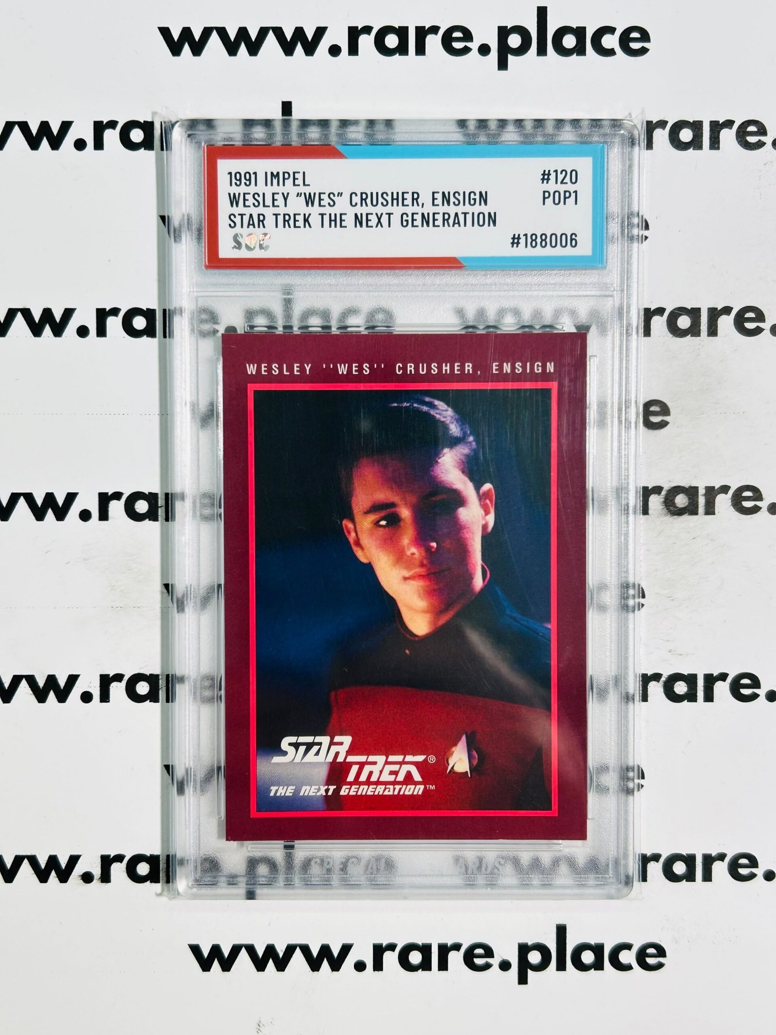 1991 Impel Wesley “Wes” Crusher Star Trek The Next Generation #120 SOC POP 1