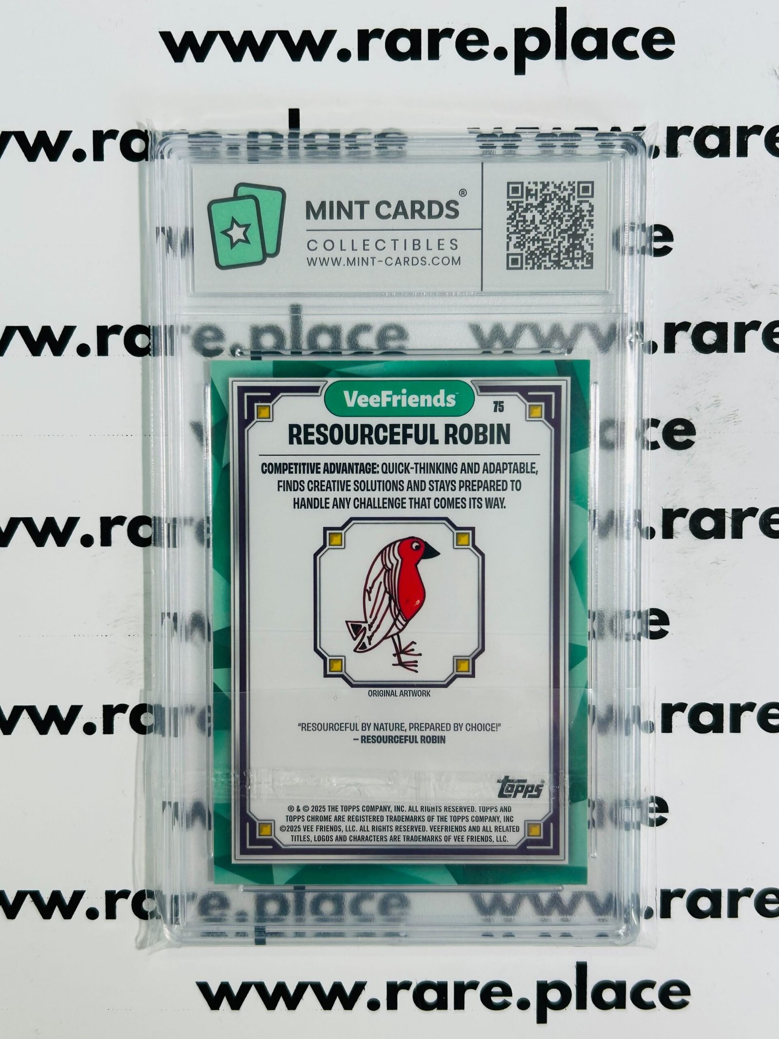 2025 Topps Chrome Resourceful Robin Veefriends First Chrome #75 MINT 9 - Image 2