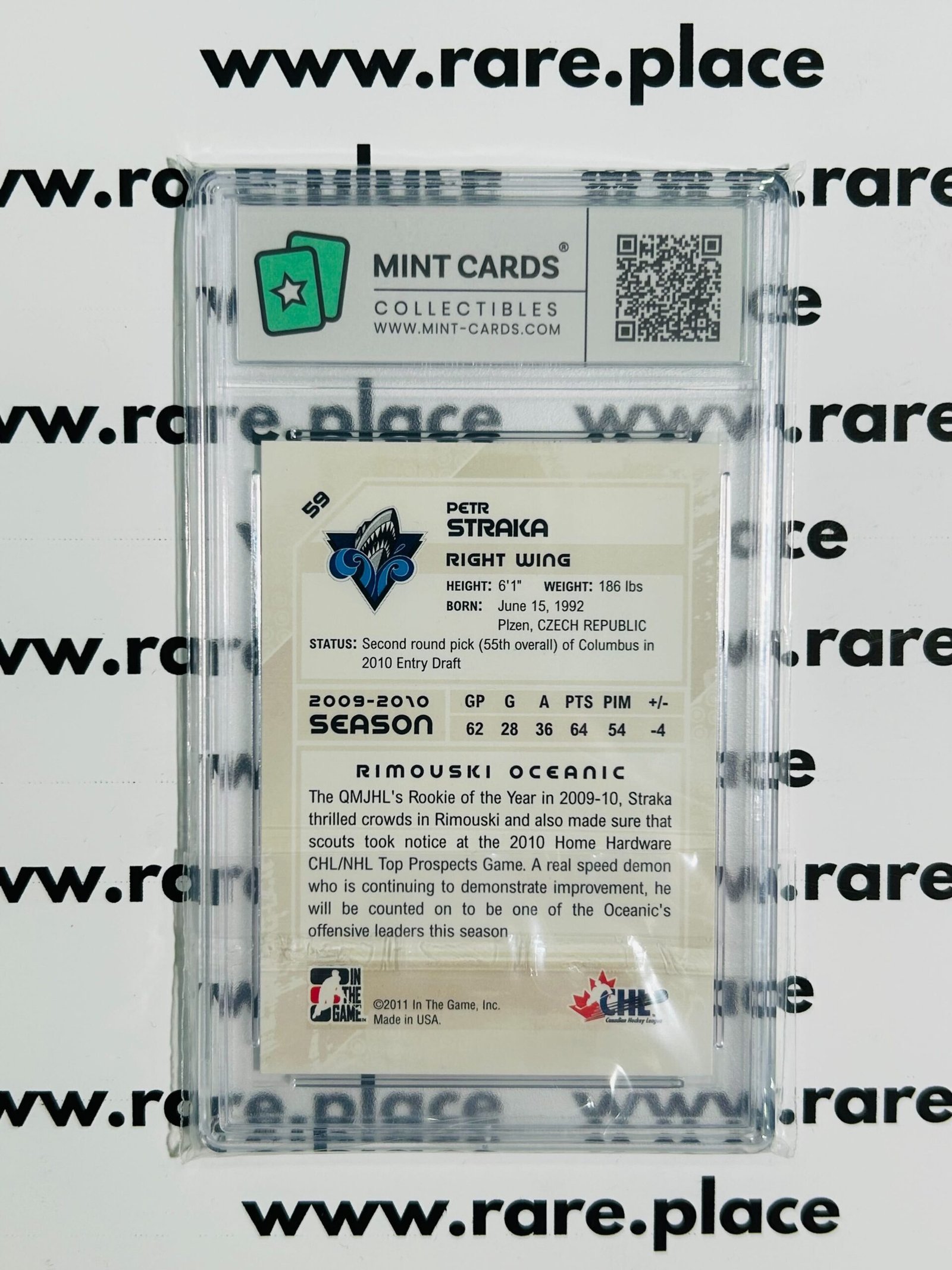 2011 Upper Deck – Auto Petr Straka #59 MINT 9 - Image 2