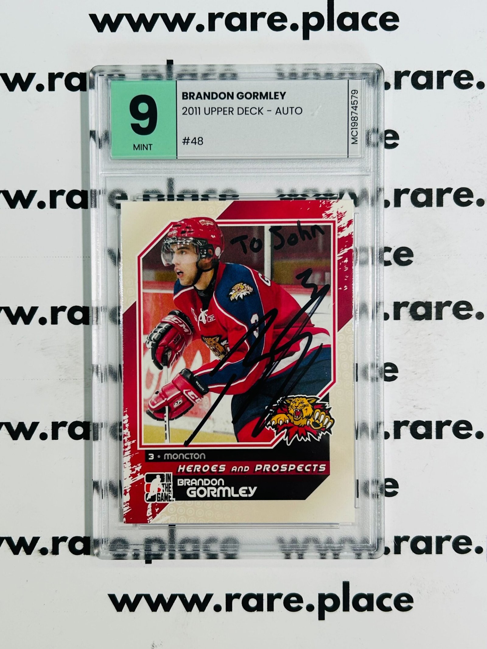 2011 Upper Deck - Auto Brandon Gormley #48 Mint 9