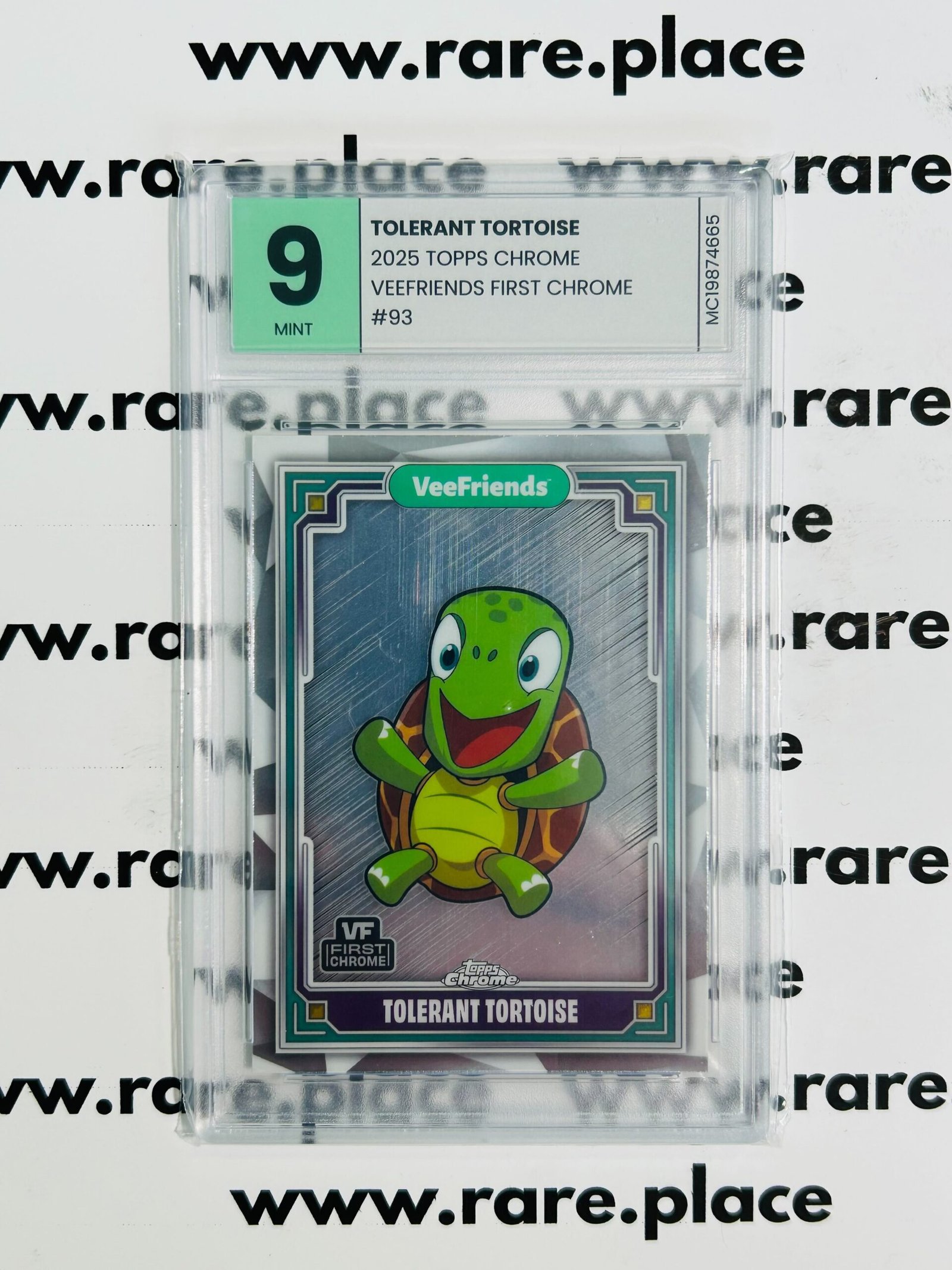 2025 Topps Chrome Tolerant Tortoise Veefriends First Chrome #93 MINT 9