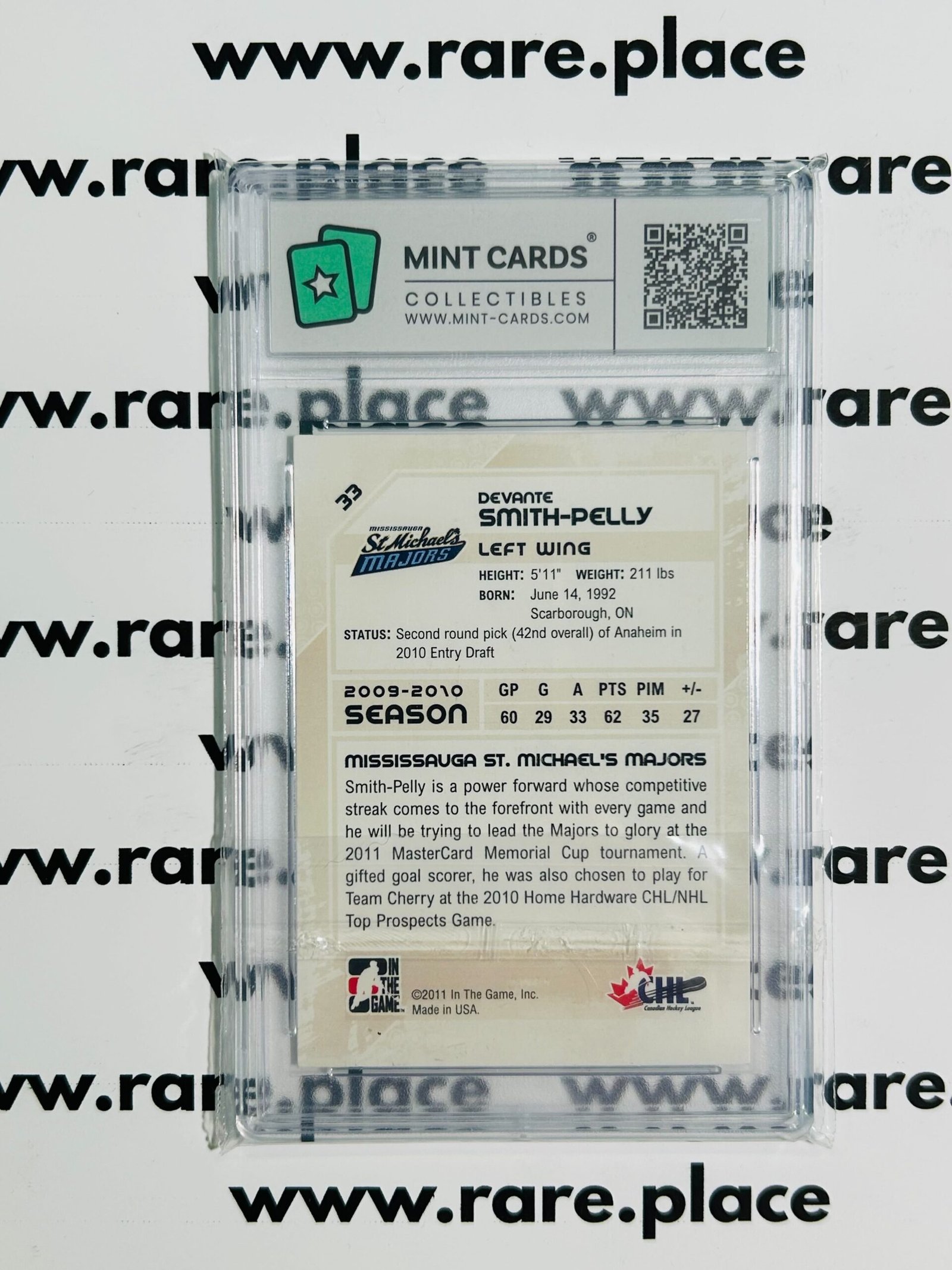 2011 Upper Deck – Auto Devante Smith-Pelly #33 MINT 9 - Image 2