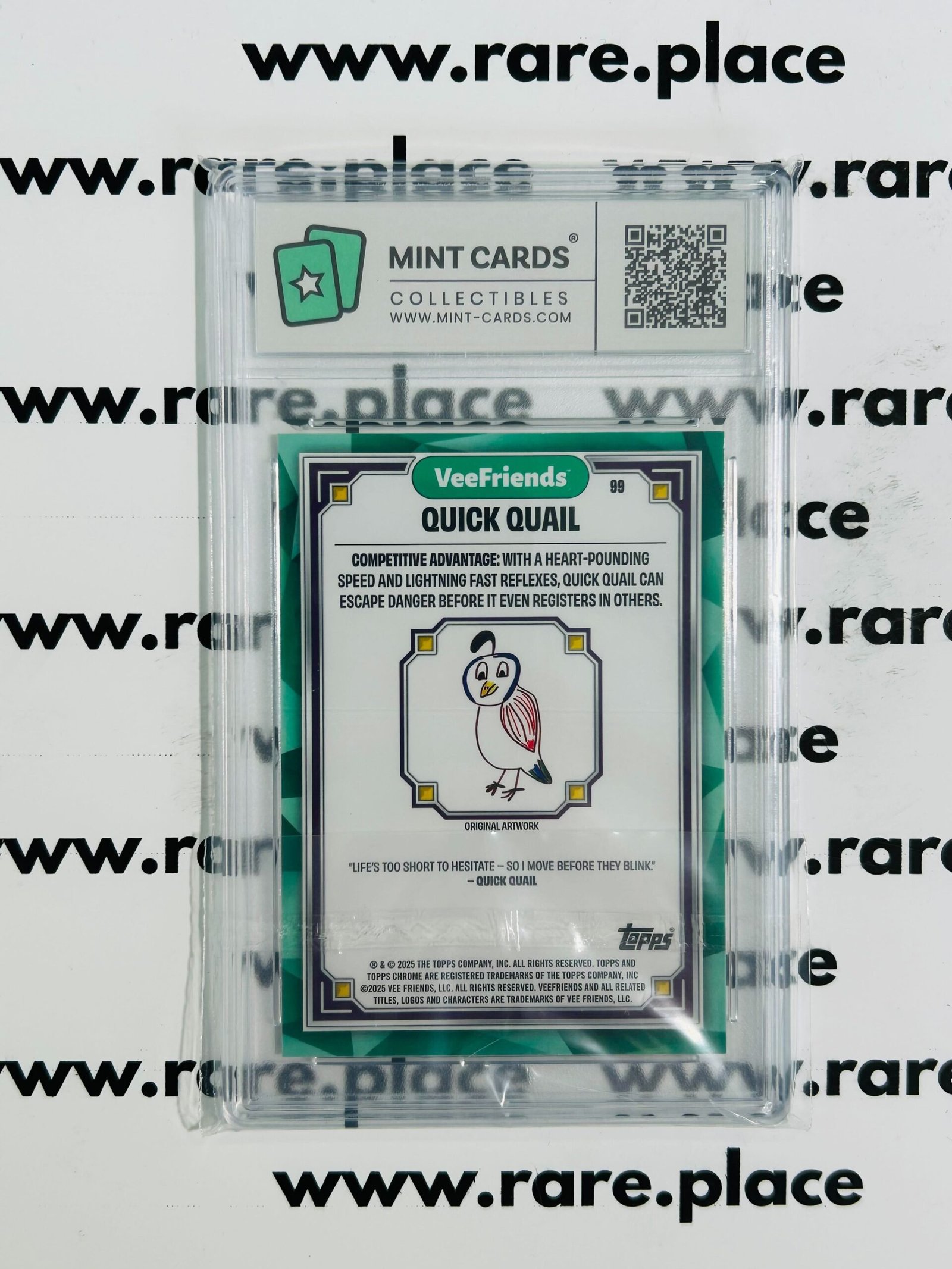 2025 Topps Chrome Quick Quail Veefriends First Chrome #99 MINT 9 - Image 2