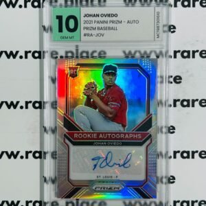 2021 Panini Prizm – Auto Johan Oviedo Prizm Baseball #RA-JOV GEM MINT 10