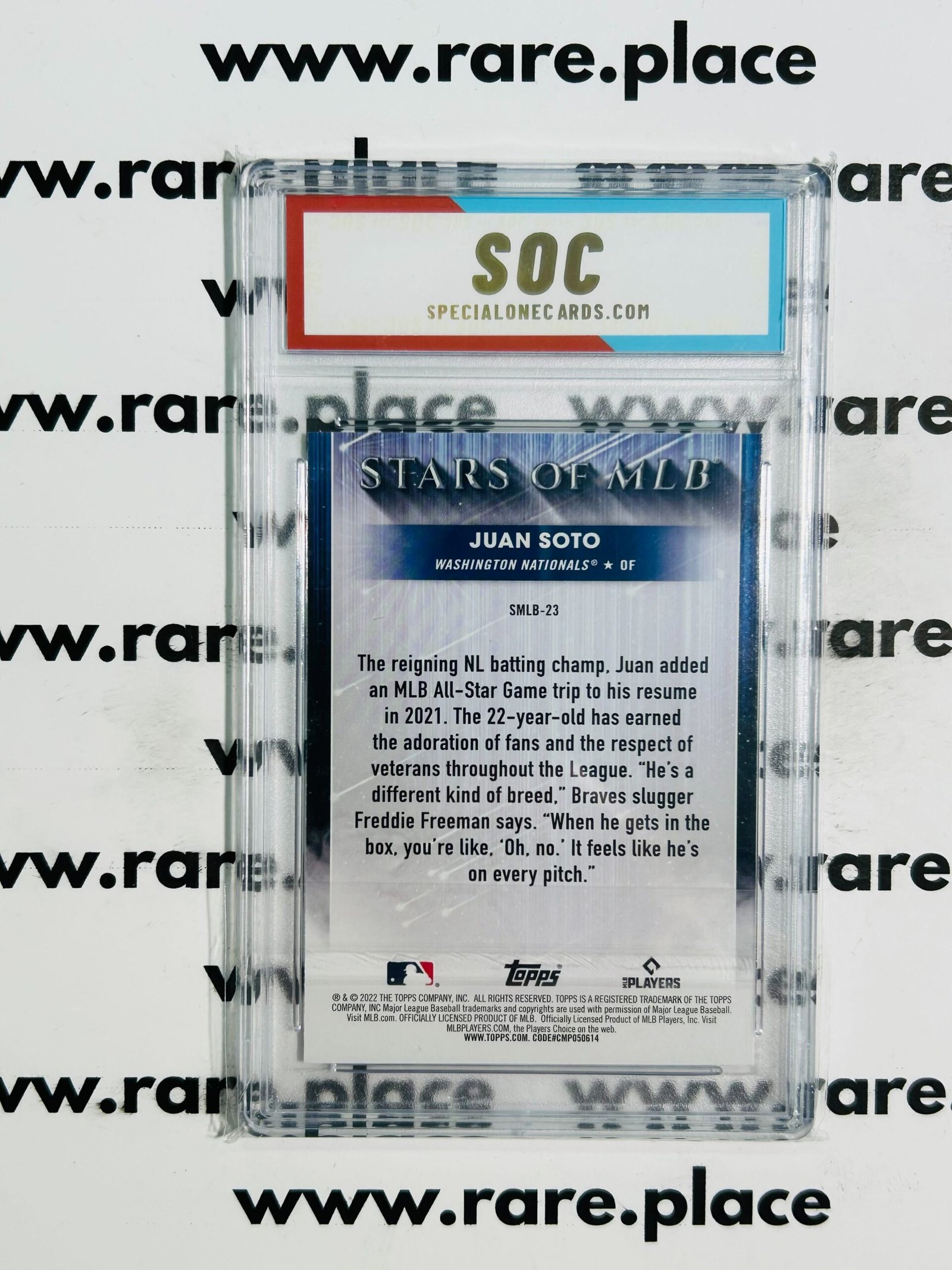 2022 Topps Juan Soto Stars Of MLB #SMLB-23 SOC POP 1 - Image 2