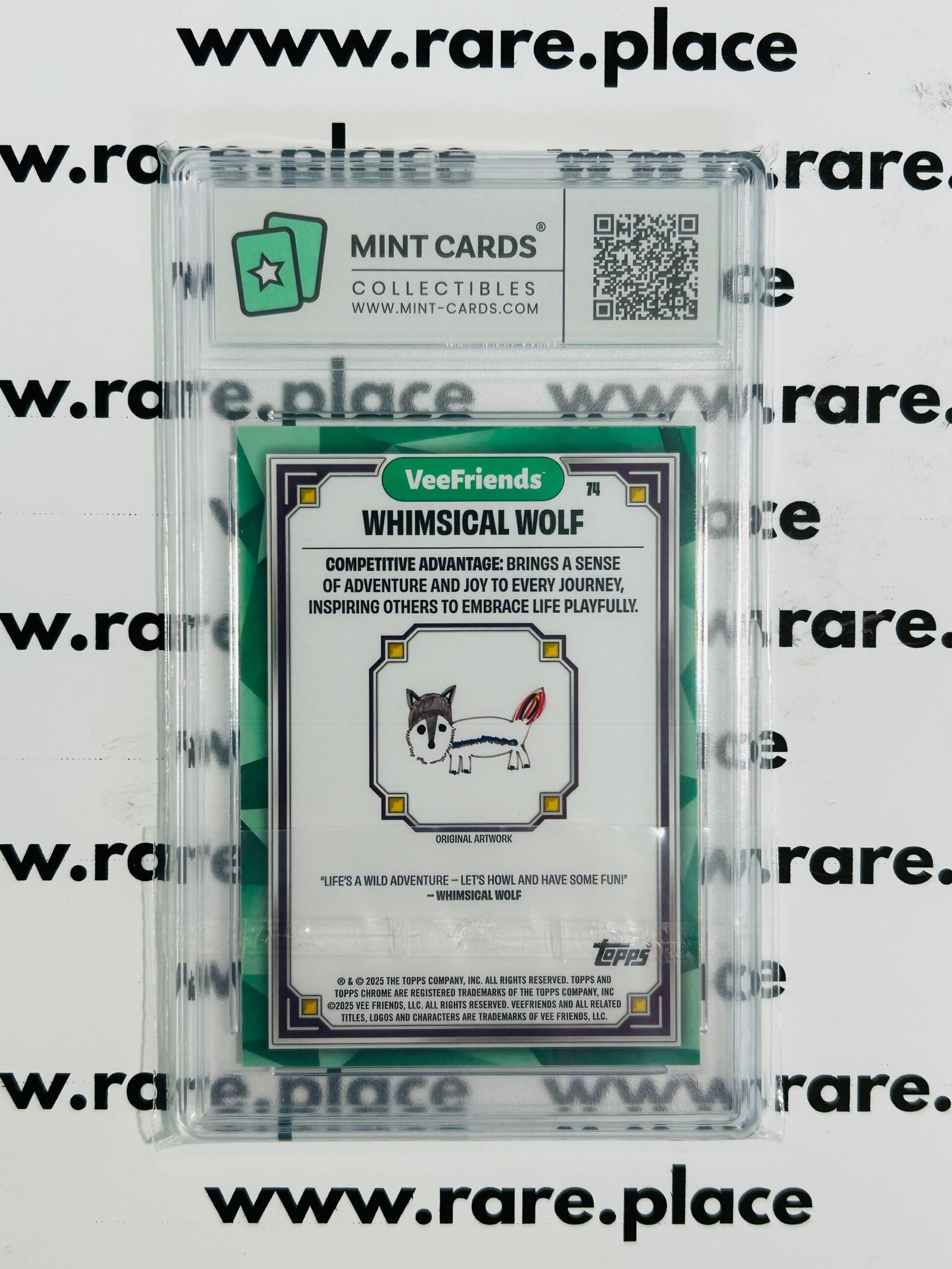 2025 Topps Chrome Whimsical Wolf Veefriends First Chrome #74 MINT 9 - Image 2