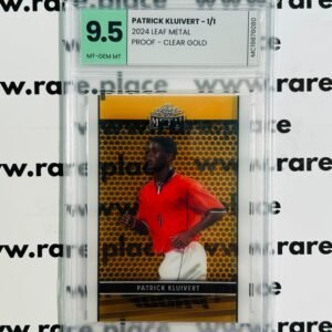 2024 Leaf Metal – Patrick Kluivert 1/1 Proof Clear Gold MT-GEM MT 9.5