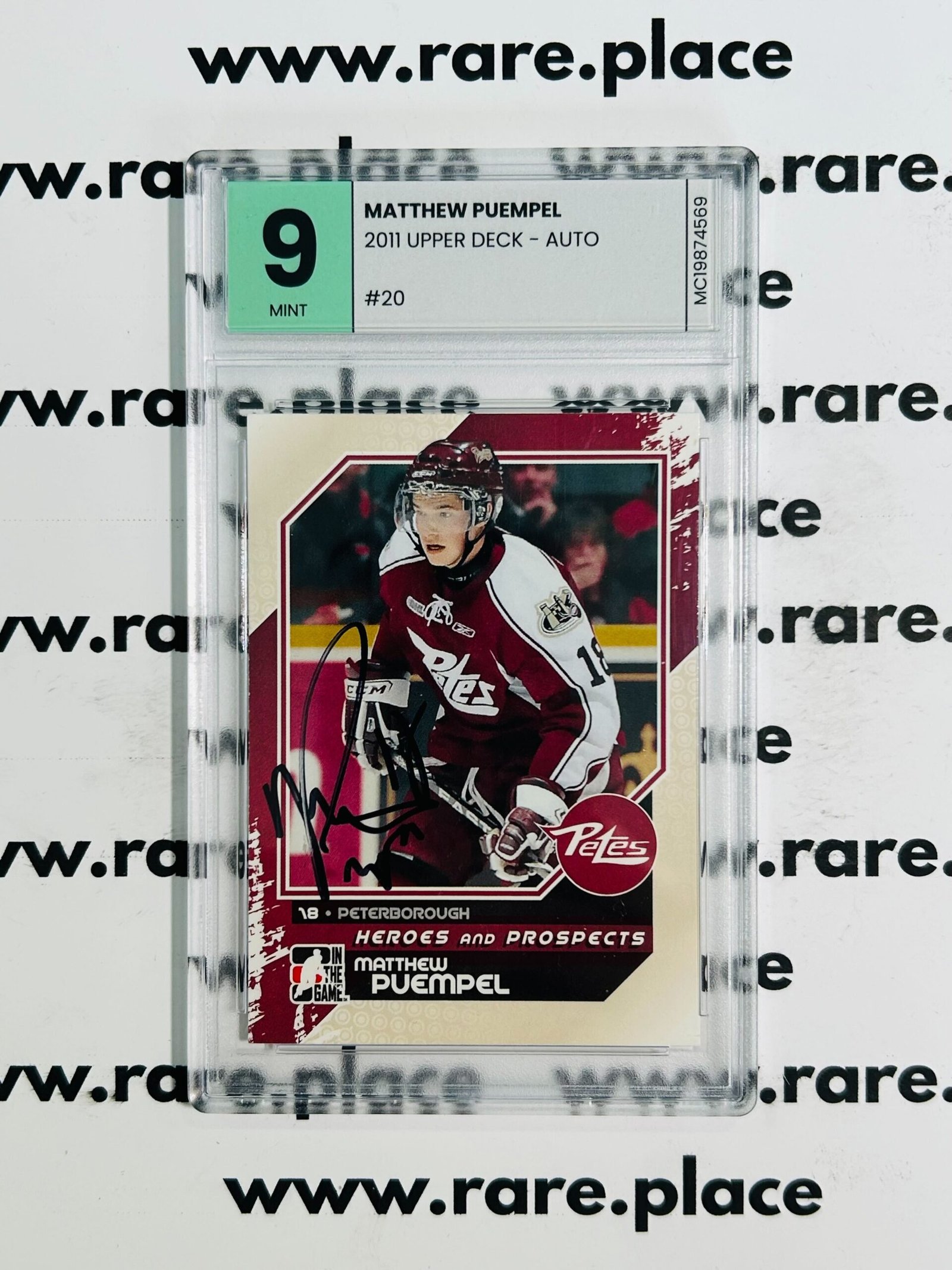 2011 Upper Deck - Auto Matthew Puempel #20 Mint 9